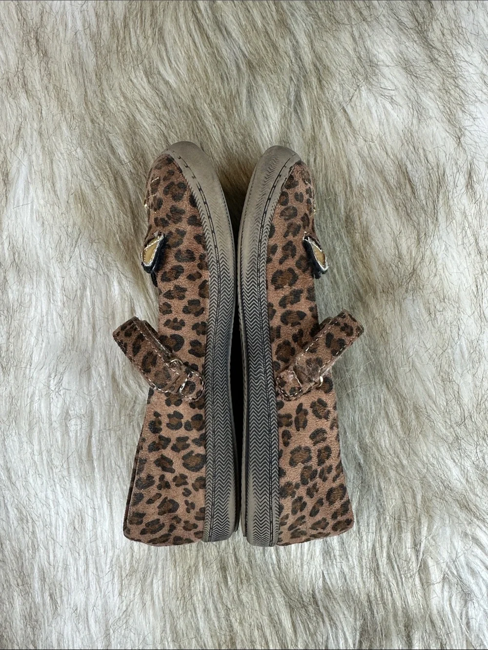 Harper Canyon Girls Size 12 Leopard Cat Mary Jane Flats Shoes